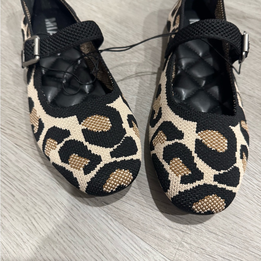 MIA NWT, Leopard Print Mary Jane Flats